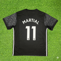 2017/18 Anthony Martial Manchester United Black Retro Football Jersey – Back View