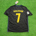 2016/17 Antoine Griezmann 7 Atletico Madrid Black Away Retro Football Jersey – Back View