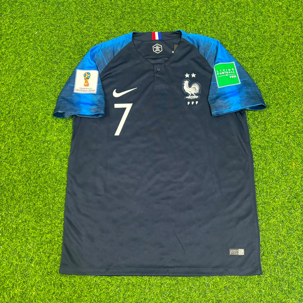 2018 France World Cup Antoine Griezmann 7 Final Retro Football Jersey – Front View