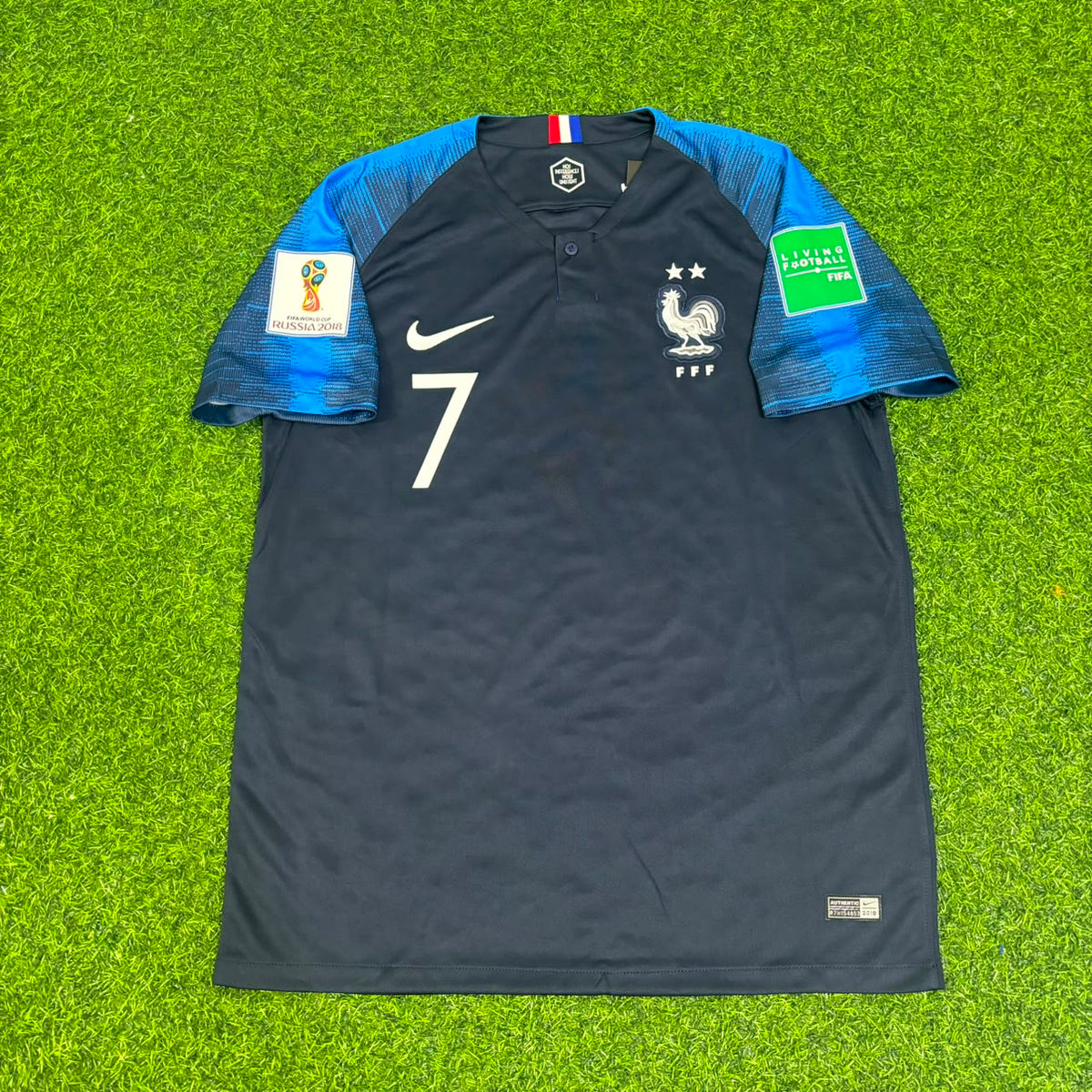 2018 France World Cup Antoine Griezmann 7 Final Retro Football Jersey – Front View