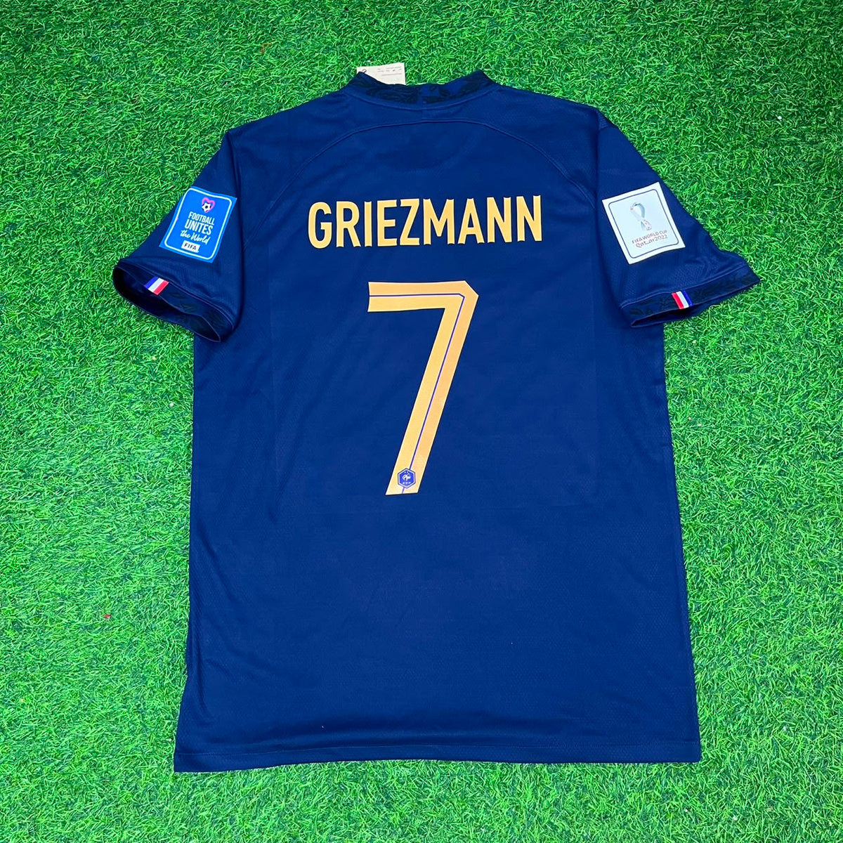 Antoine Griezmann France 2022 World Cup Final Retro Jersey – Back View