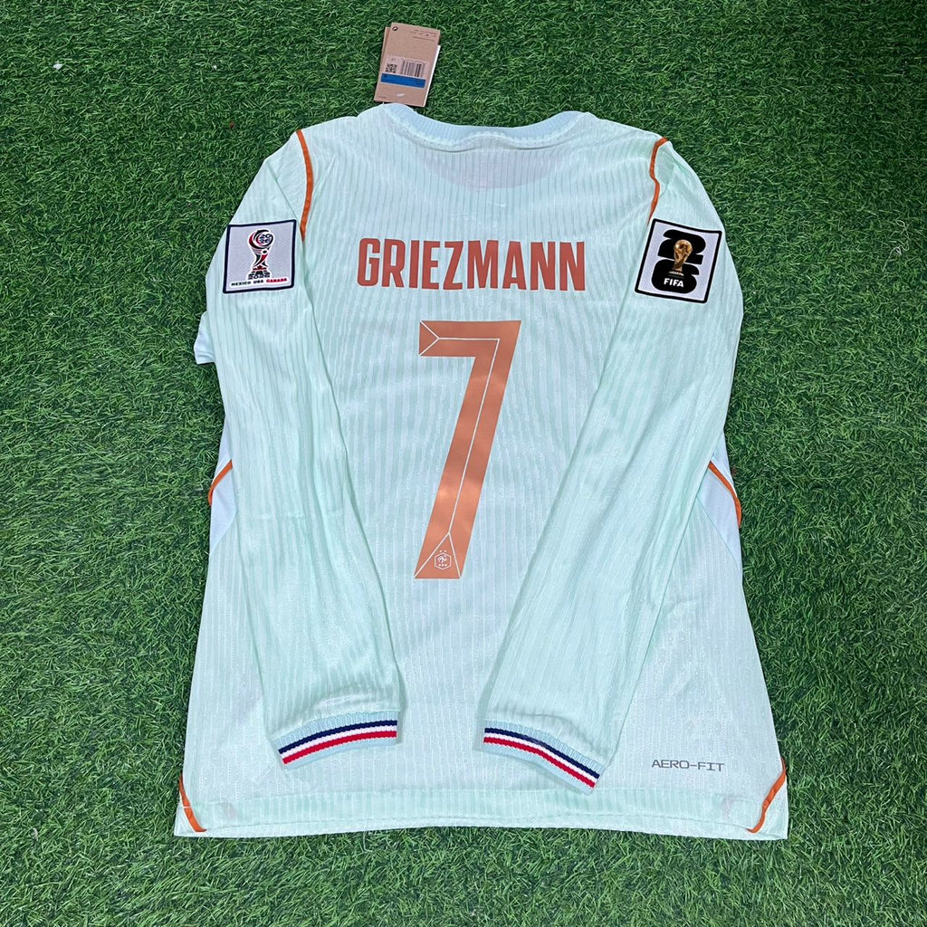 Antoine Griezmann France 2026 World Cup Away Long Sleeve Football Jersey – Back View