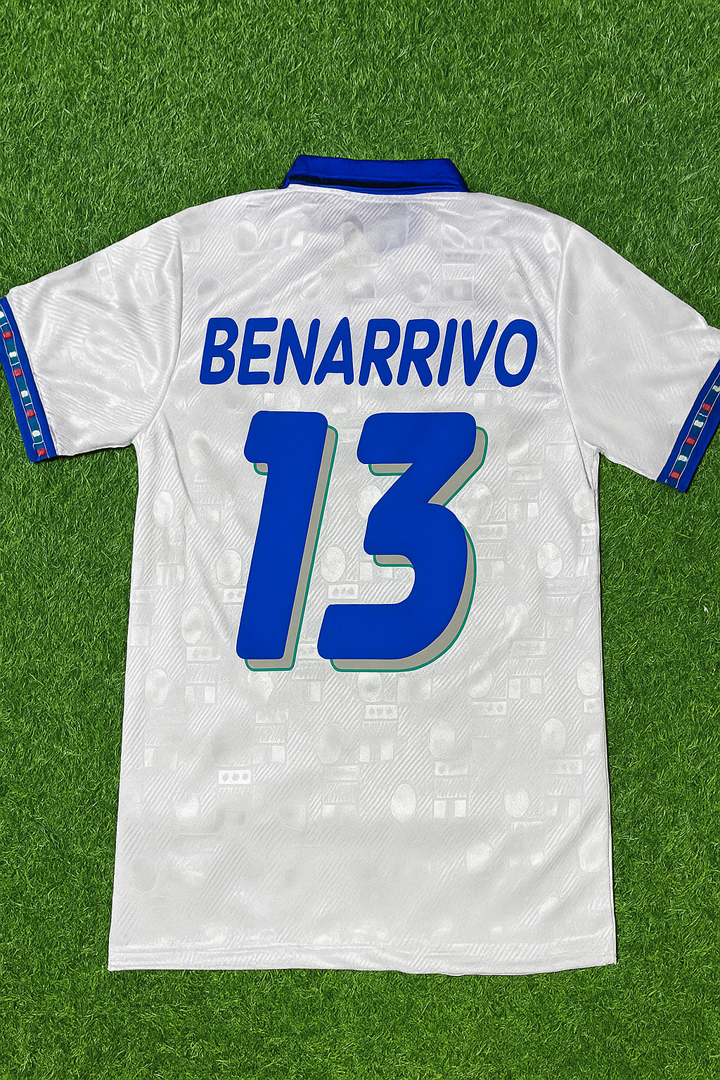 Italy 1994 World Cup White Retro Football Jersey – Antonio Benarrivo – Back View