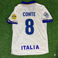 Italy EURO 1996 White Retro Jersey – Antonio Conte #8 – Back View
