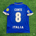 Italy EURO 1996 Blue Retro Soccer Kit Jersey Shirt – Antonio Conte #8 – Back View