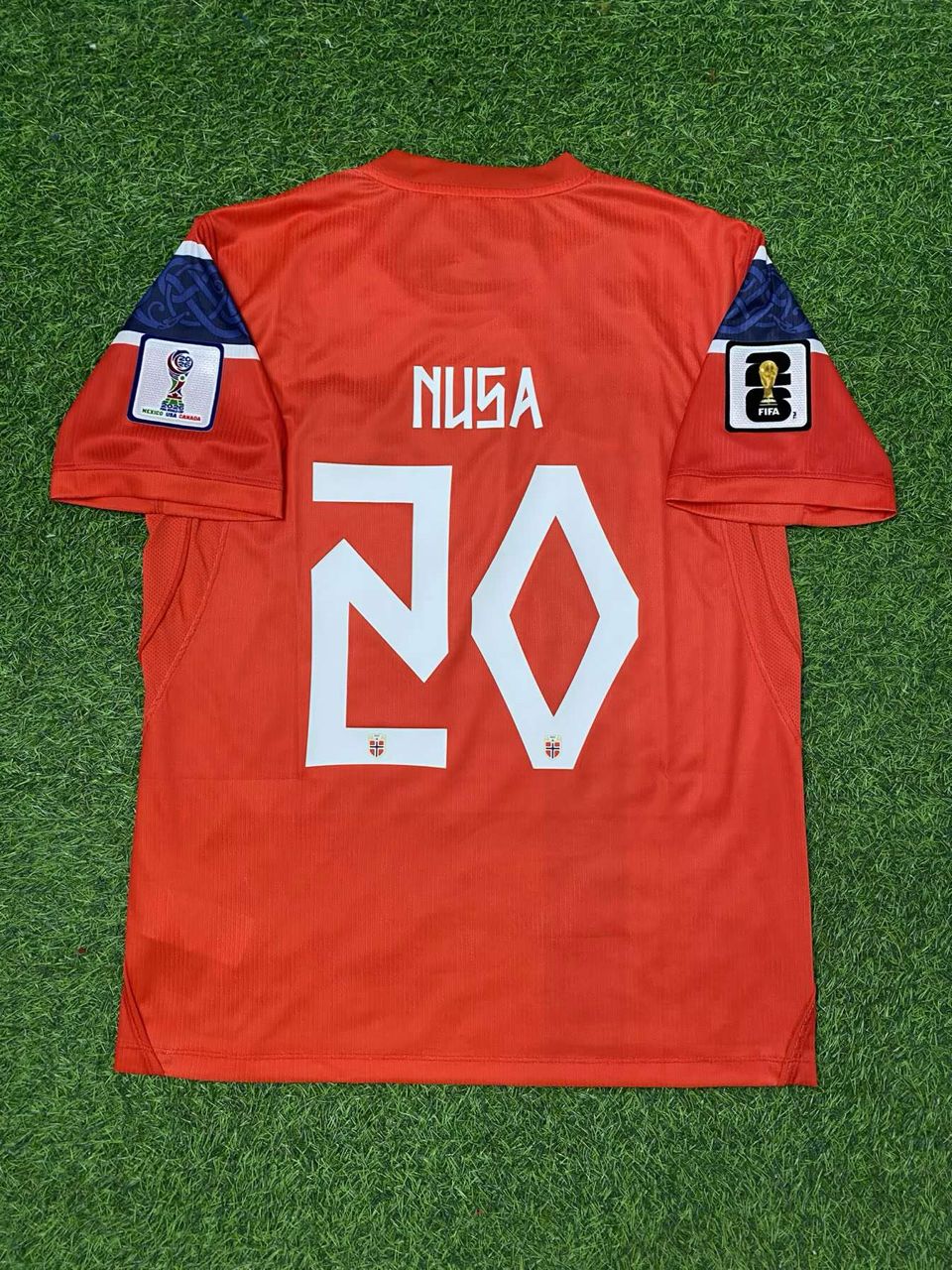 Antonio Nusa #20 Norway 2026 World Cup Home Football Jersey – 4