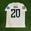 Antonio Nusa #20 Norway 2026 World Cup White Football Jersey – Back View
