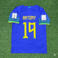 2022 Brazil World Cup Antony 19 Football Jersey – Back View
