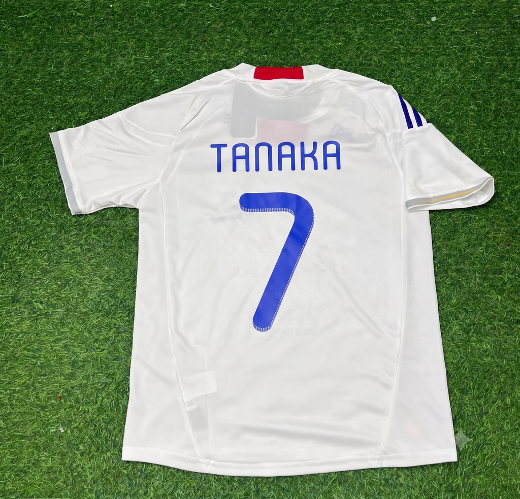 Ao Tanaka Japan White Retro Football Jersey – Back View