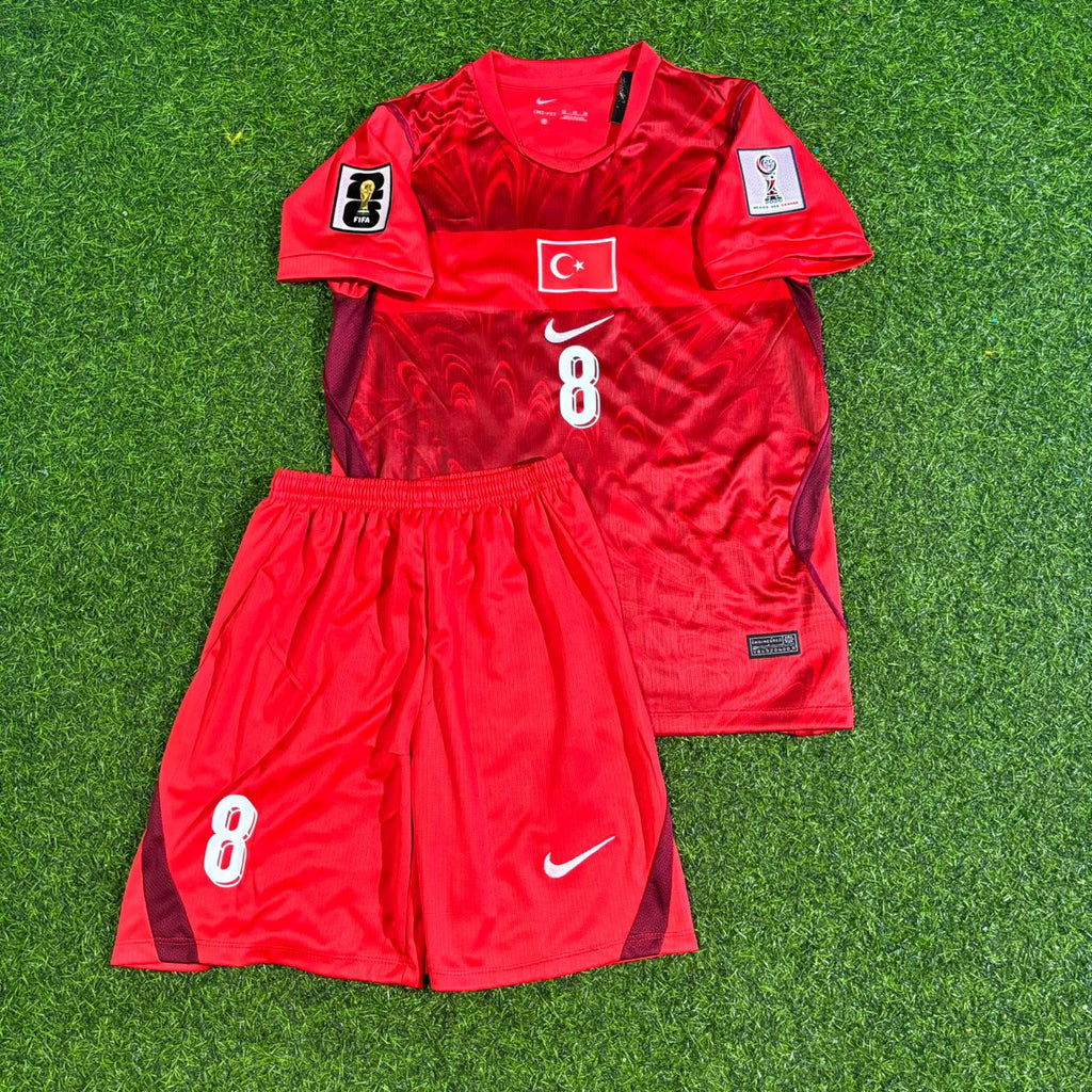 Arda Guler Turkey Turkiye 2026 World Cup Home Red Kids Football Jersey – Front View