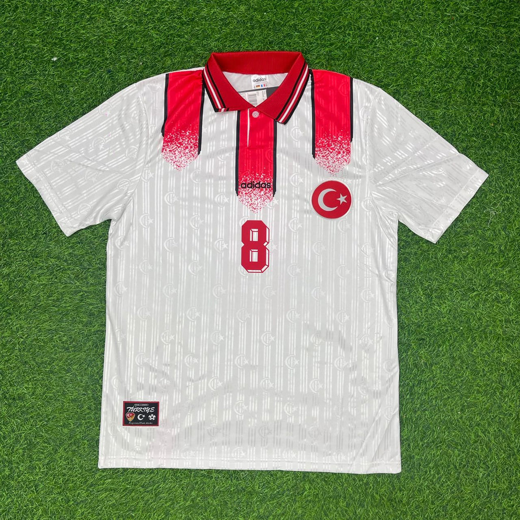 Arda Güler Türkiye Turkey White Nostalgic Retro Football Jersey – Front View