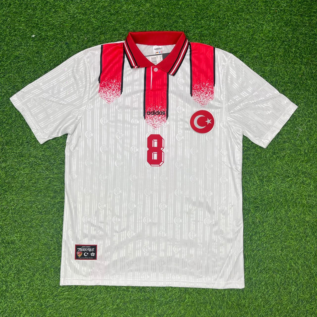 Arda Güler Türkiye Turkey White Nostalgic Retro Football Jersey – Front View