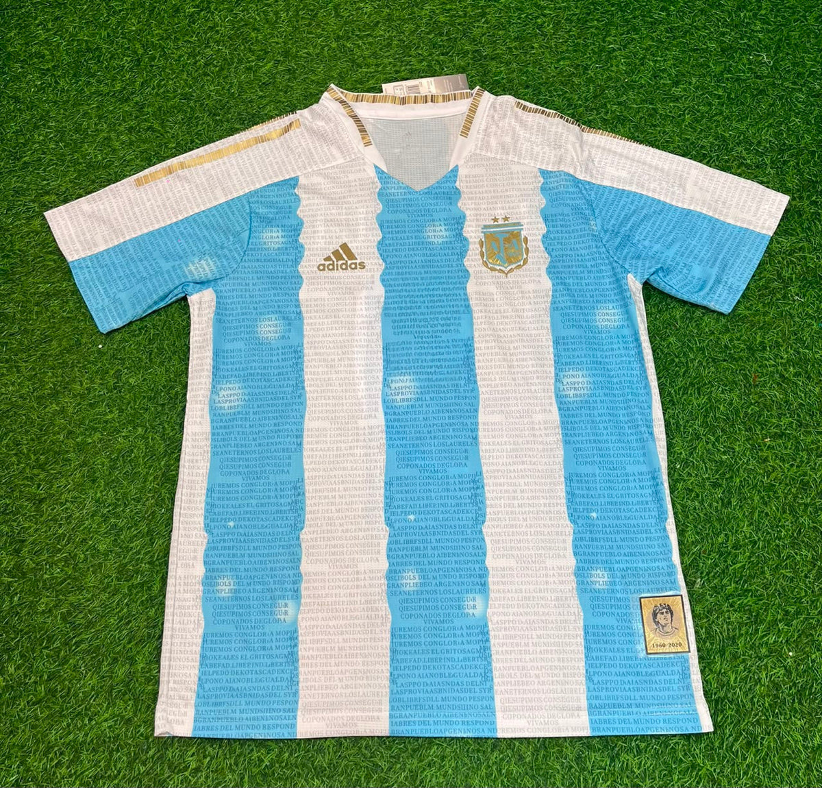 Hernan Crespo Argentina Commerative Anniversary Football Jersey – Front View