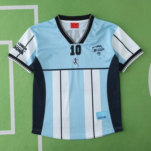 Argentina Retro Kids Football Kit Diego Armando Maradona – Front View