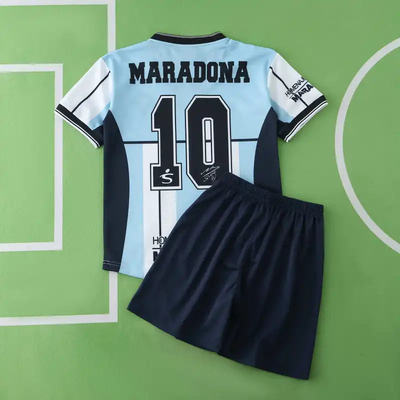 Argentina Retro Kids Football Kit Diego Armando Maradona – Back View
