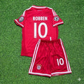 Bayern Munich 2013 Champions League Final Kids Retro Kit – Arjen Robben #10 – Back View