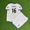 2004/05 Arjen Robben Chelsea Away Retro Kids White Football Jersey – Back View