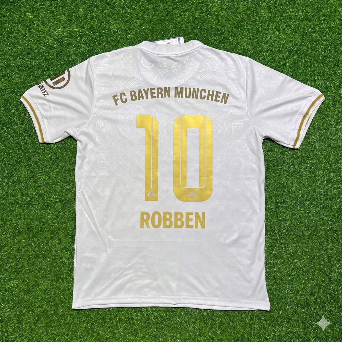 Arjen Robben #10 FC Bayern München 125 Years Anniversary Special-Edition White Football Jersey – Back View