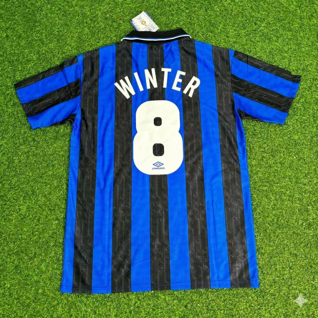 1997/98 Aron Winter Inter Home Retro Football Jersey – Back View