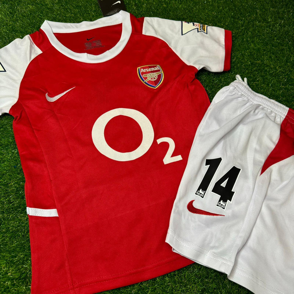 2002/04 Thierry Henry Arsenal Home Kids Kit Football Jersey for Children – 4