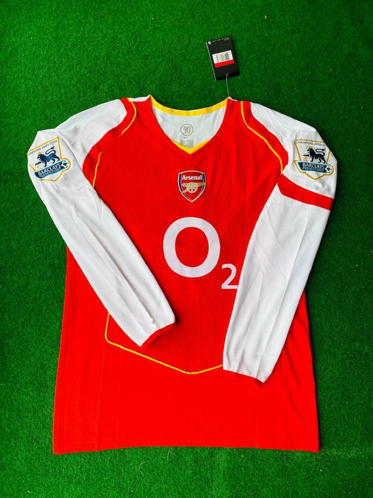 Arsenal Retro Long Sleeve Football Jersey – Back View