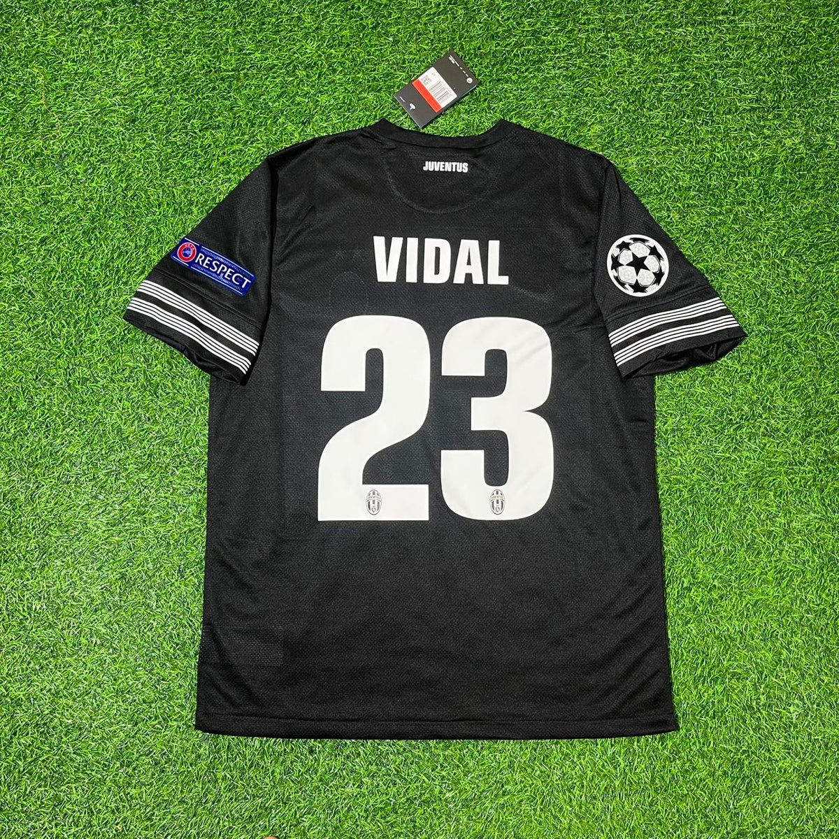 2012 Artur Vidal 23- Juventus Home 2013 Season Retro Football Jersey – Back View