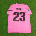 Arturo Vidal Juventus Pink 2012 2013 Season Retro Jersey – Back View