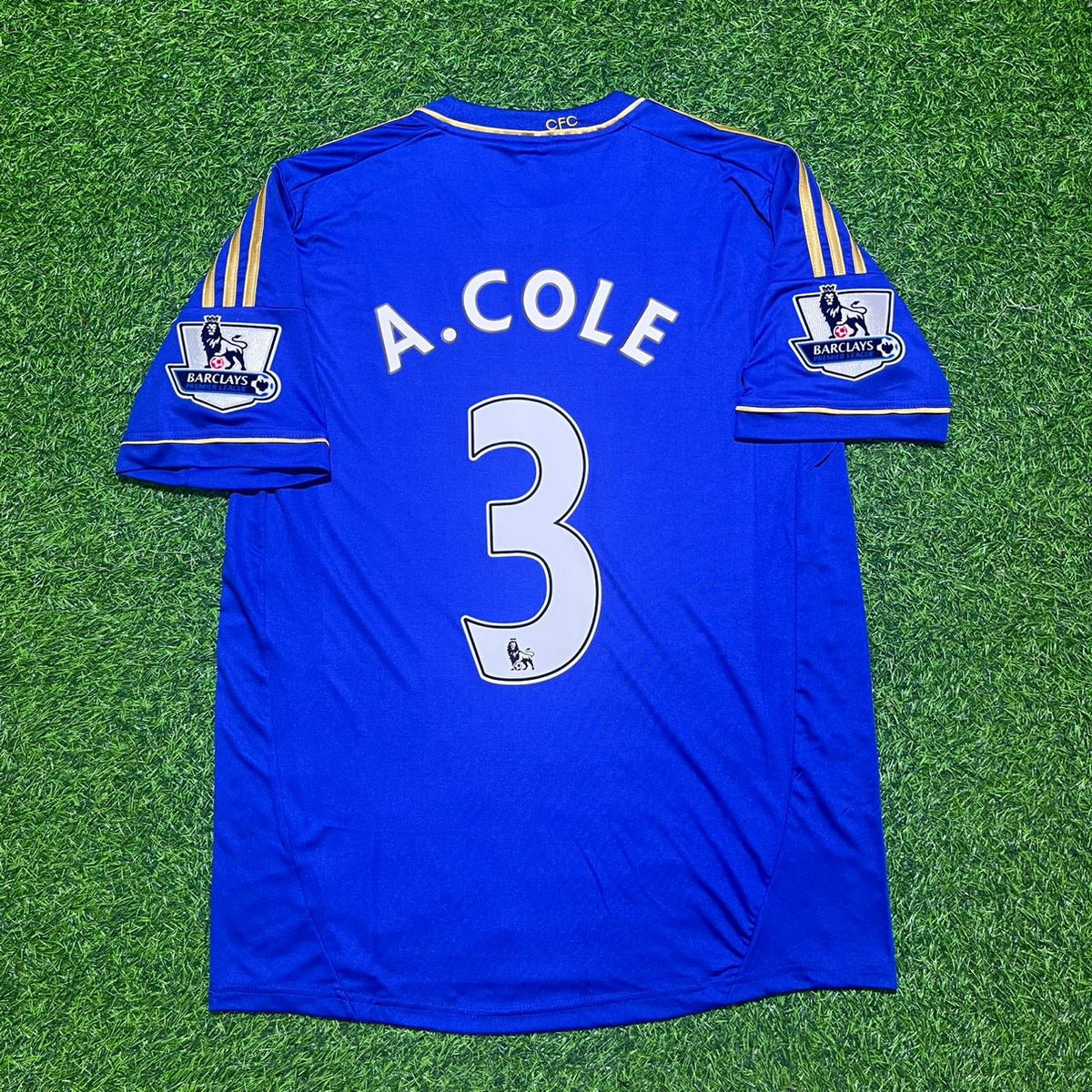 Chelsea 2012 2013 Home Blue Retro Football Jersey – Ashley Cole #3 – Back View