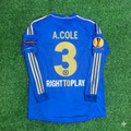 2013 Ashley Cole 3-Chelsea Europe League Final Amsterdam Blue Retro Football Jersey – Back View
