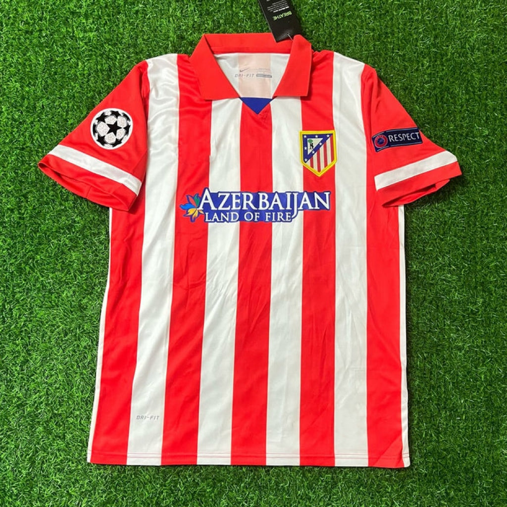 Atlético Madrid Home 2013/14 Jersey Red and White Retro Kit Jersey – Back View
