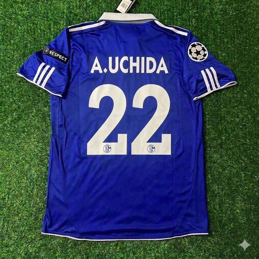 Schalke 04 Season 2010- 11 Retro Champions League Football Jersey – Atsuto Uchida 22- – Back View