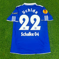 Atsuto Uchida Schalke 04 2011 2012 Retro Uefa Patch Football Jersey – Back View