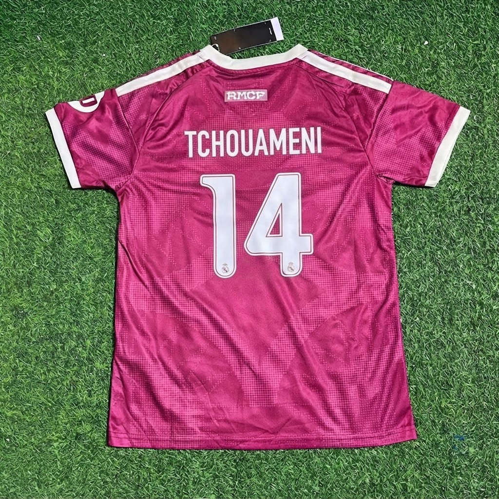 Aurélien Tchouaméni Pink Jersey – Back View