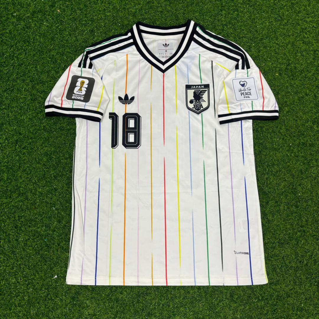 Ayase Ueda Japan World Cup 2026 Away White Football Jersey – Front View