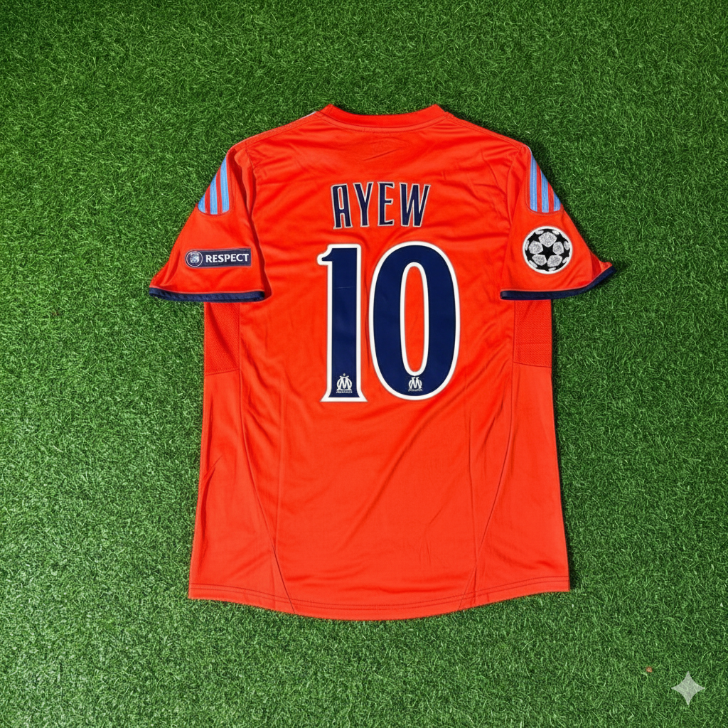 Andre Ayew Marseille Retro Football Jersey Collection – Back View