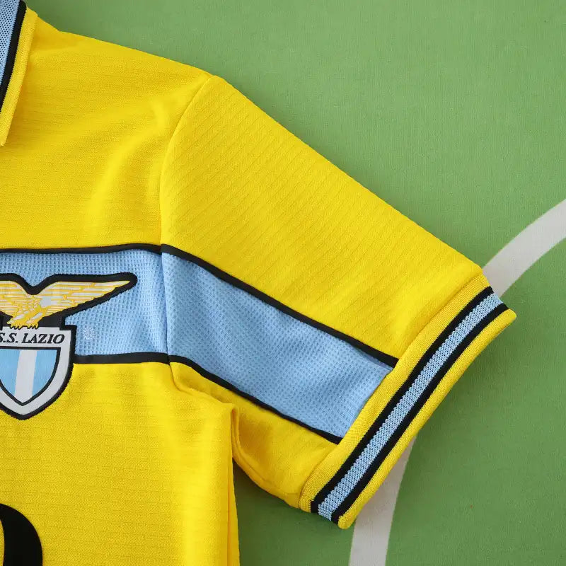 Lazio 98/99 Season Away Yellow Retro Jersey – Detailed View