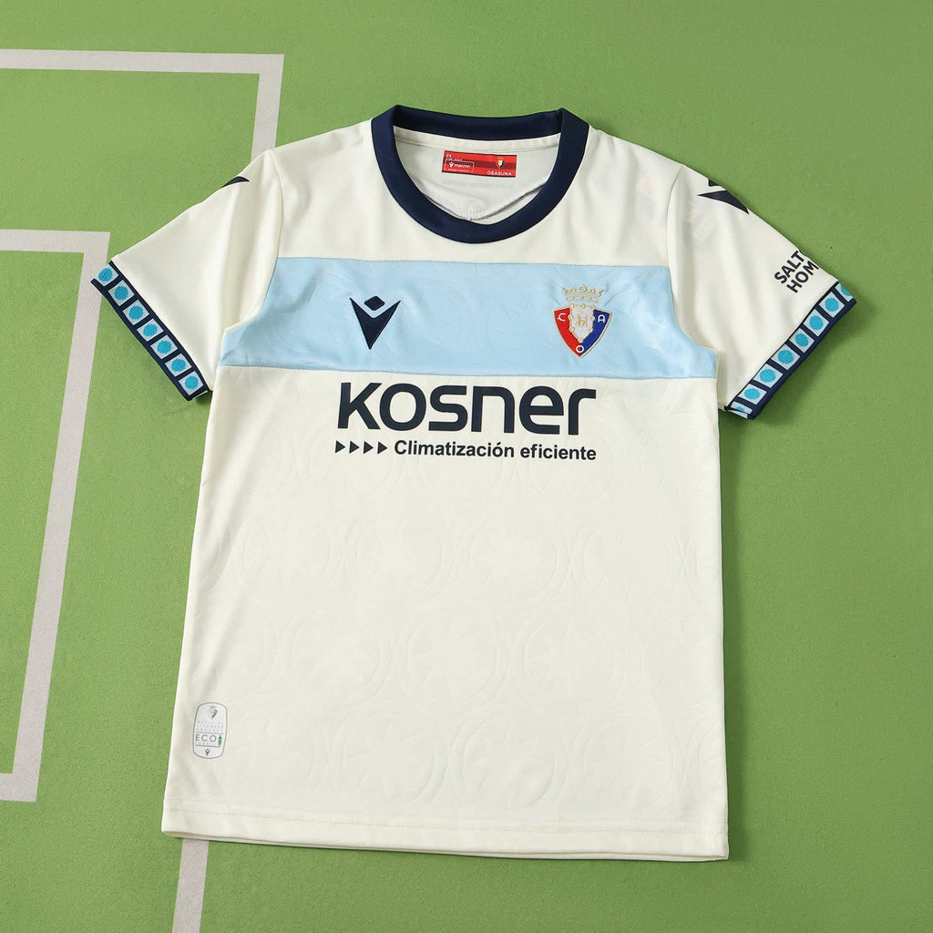 CA Osasuna 2026-2027 Season Away White Kids Football Jersey Trikot Maillot V3