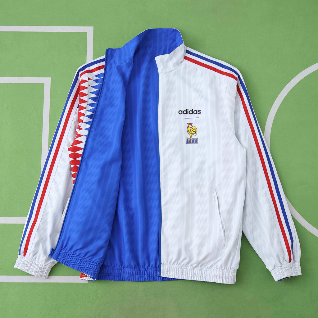 France Blue 1994 Retro Both Sides Windbreaker – Front View