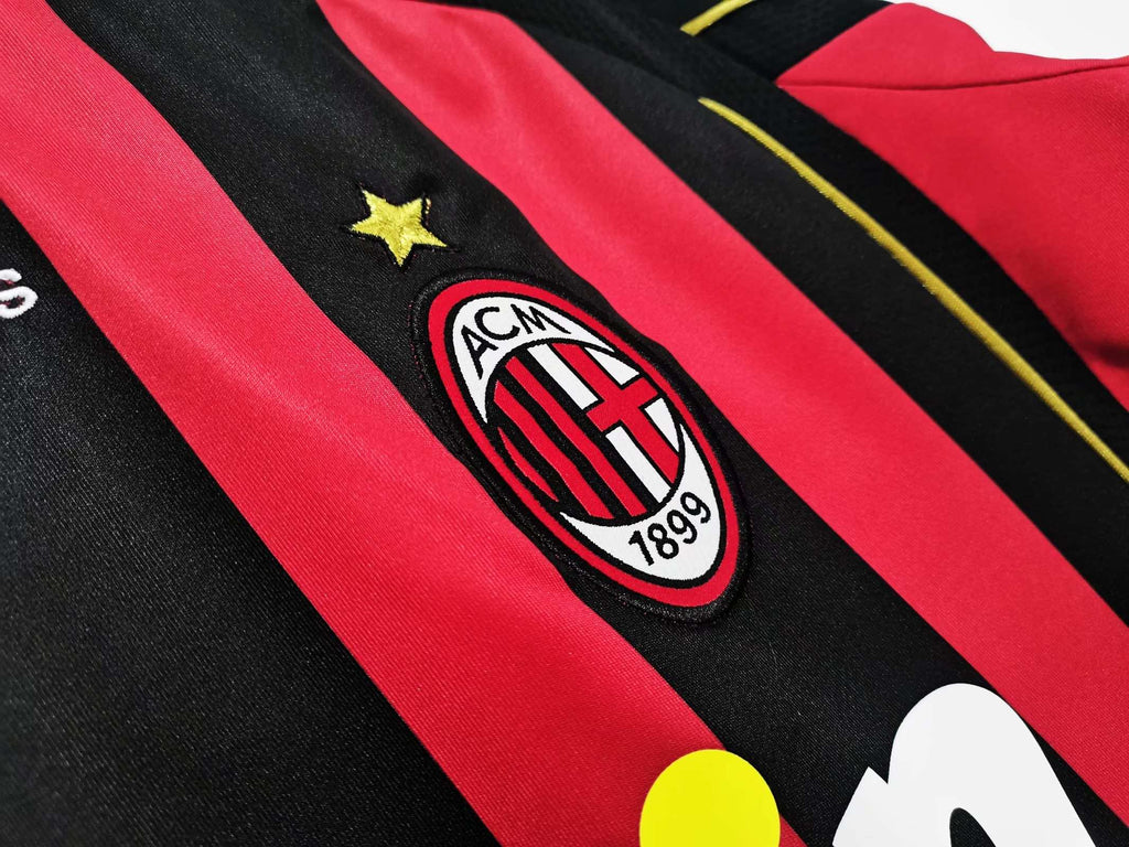 Andrea Pirlo Milan 2006 2007 Retro Long Sleeve Jersey – Detailed View