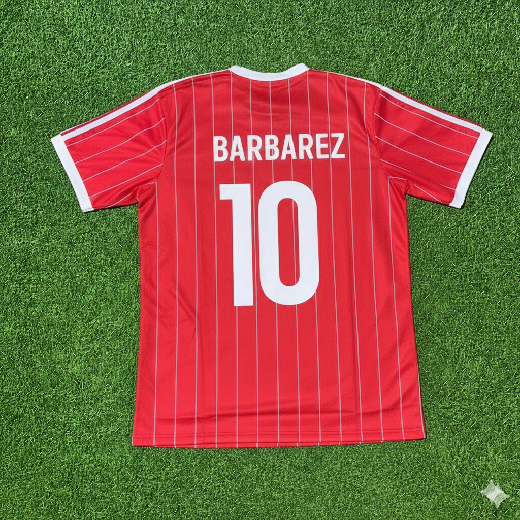 Sergej Barbarez Hamburger SV Rotes Heimtrikot Retro – Back View