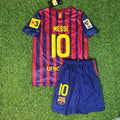 Lionel Messi Barcelona 11/12 Home Kids Kit – Kit Jersey for Children – | KinderTrikot | Enfant – Back View