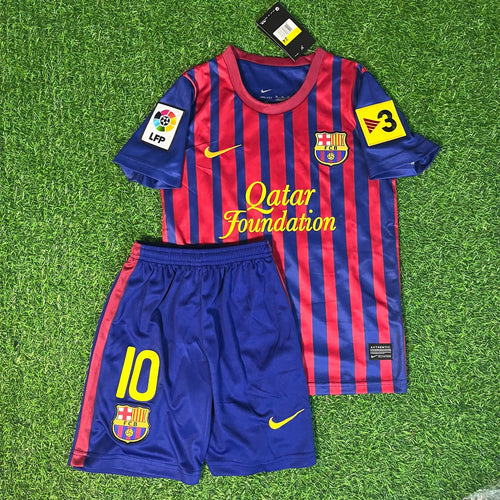11/12 Barcelona Home Kids – Jersey for Children – | KinderTrikot | Enfant Football Jersey – Lionel Messi – Front View