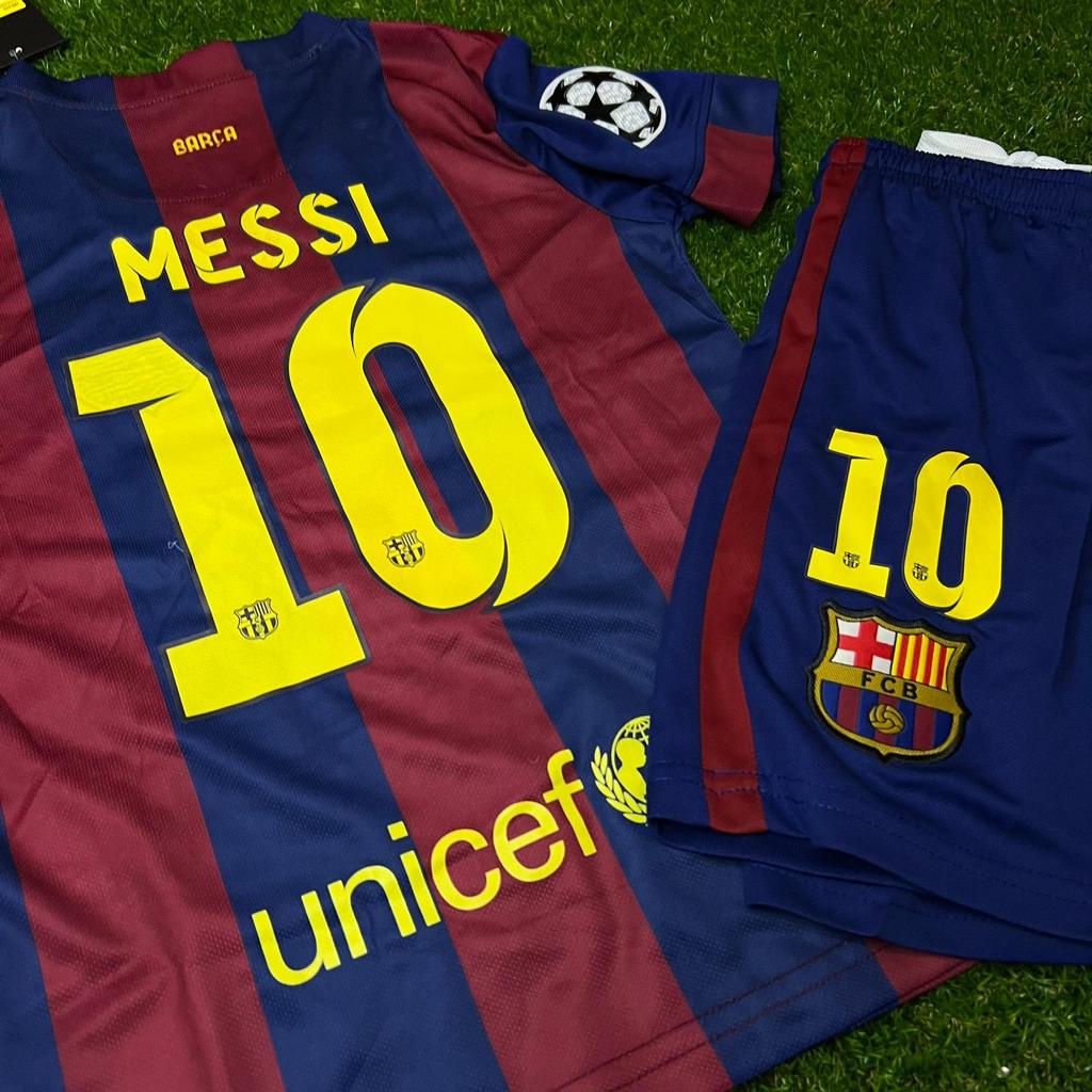 Lionel Messi Barcelona 14/15 Home Kids Kit Jersey for Children – | KinderTrikot | Enfant – Detailed View