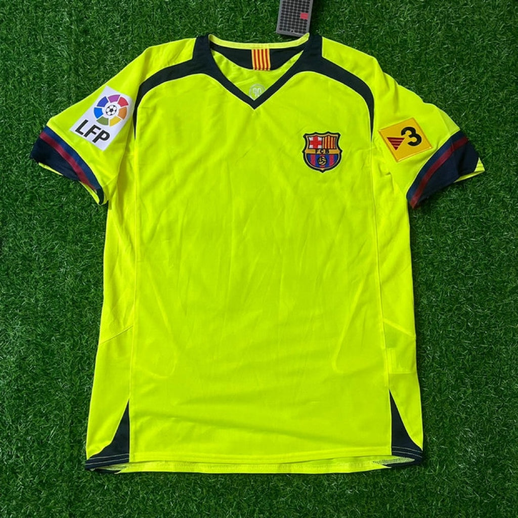 Barcelona 2005/2006 Green Yellow Retro Jersey – Back View