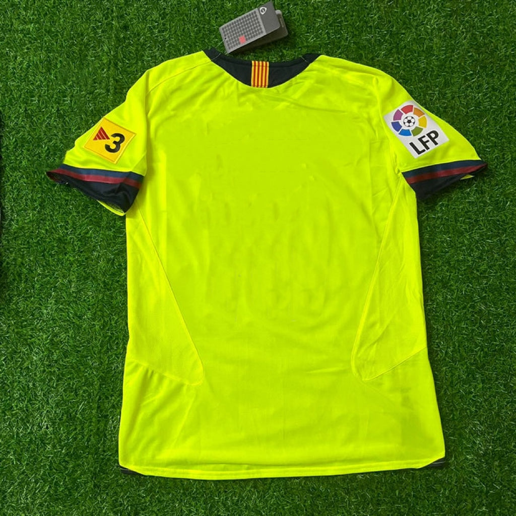 Barcelona 2005/2006 Green Yellow Retro Jersey – Front View