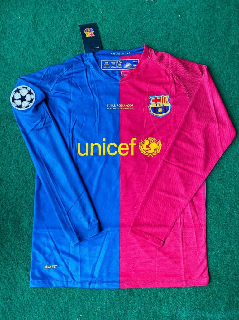 Barcelona 2009 Roma Champions League Final Retro Jersey – Back View
