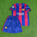 2015 Barcelona Champions League Final Kids Retro Football Jersey – Back View
