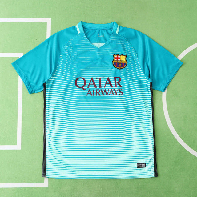 2016/17 Barcelona Season Third Retro Football Jersey – Back View
