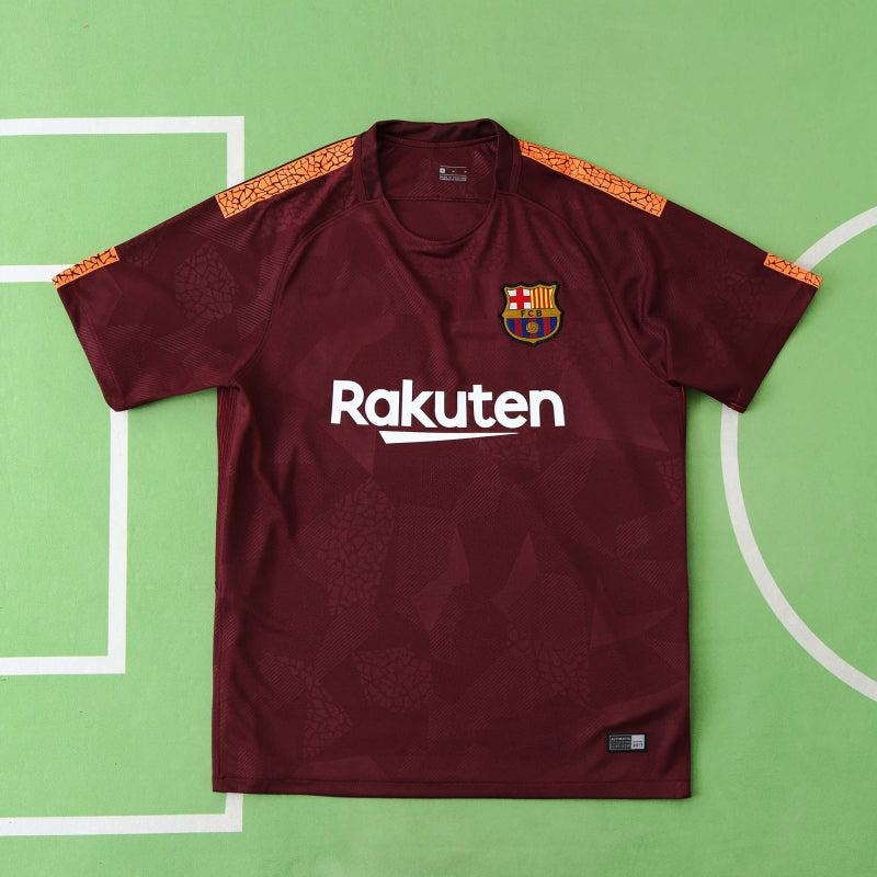 2017/18 Barcelona Season Third Retro Football Jersey – Back View