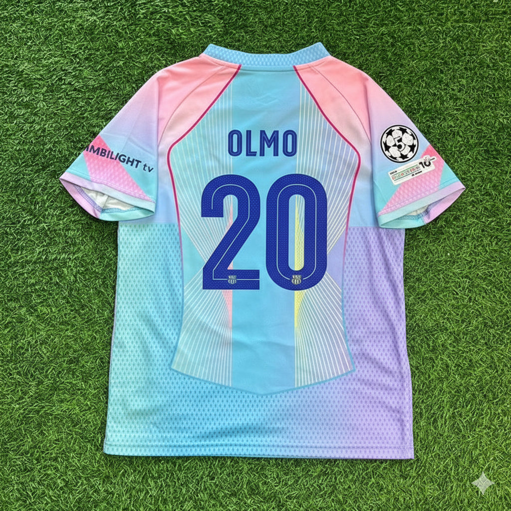Barcelona Home Miami Sunset New Season 2026 Jersey – Dani Olmo – Back View